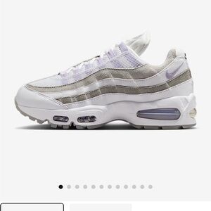Nike Air Max 95 White Gray Burgundy Sneakers Classic Design